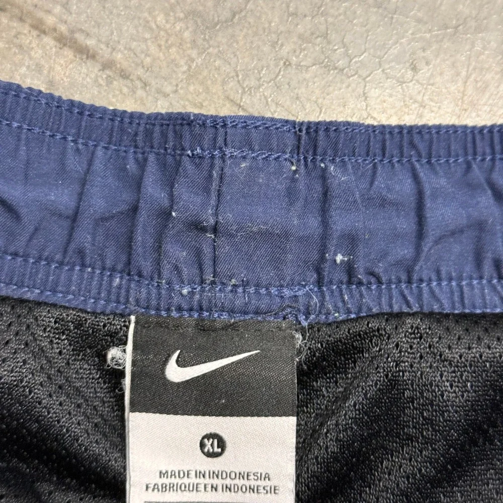 Nike Mens XL Swim Trunks Navy Blue Floral Side Panel Board Shorts Mesh Lined